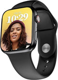 Black Smartwatch with Silicone Band & Fast Charge