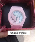 Pink Women's Carbon Fiber Analogue Watch 40mm