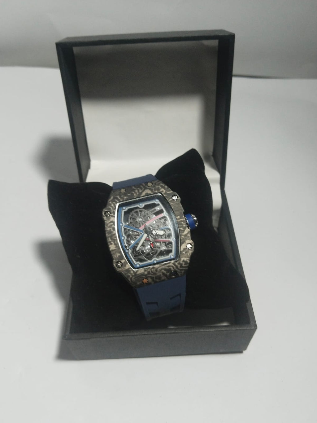 RM Skeleton Automatic Watch – Black & Blue
