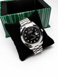 Rolex Datejust Black Dial Silver Watch ⌚