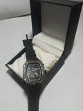 Luxury Carbon Fiber Skeleton Tonneau Watch