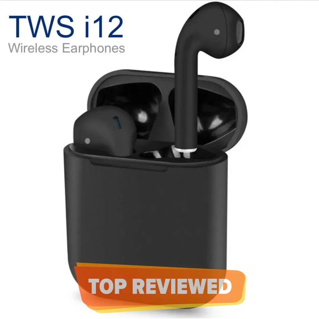 i12 TWS Wireless Earbuds | Bluetooth Earphones with Charging Case | Touch Control | HD Stereo Sound