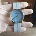 Men's Blue Rubber Watch 45mm Analogue Daily Wear