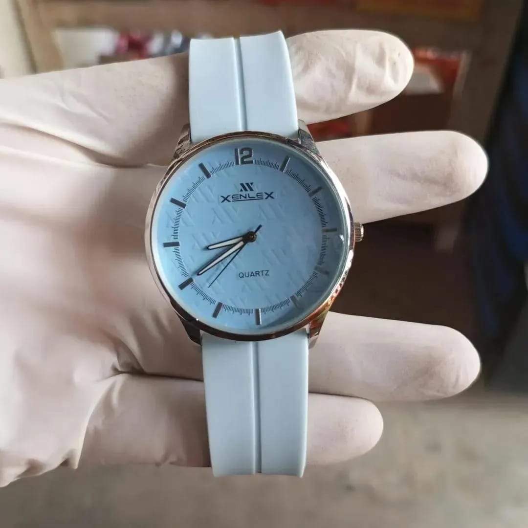 Men's Blue Rubber Watch 45mm Analogue Daily Wear