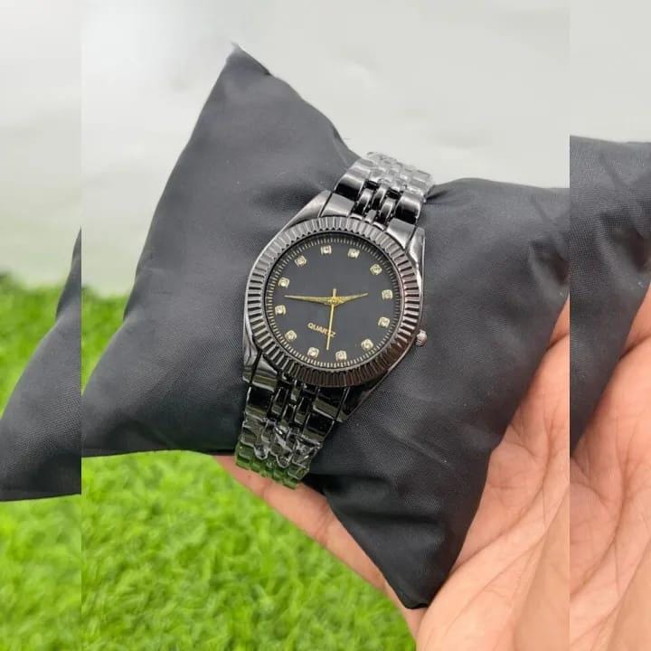 Men's Black Chain Strap Quartz Watch