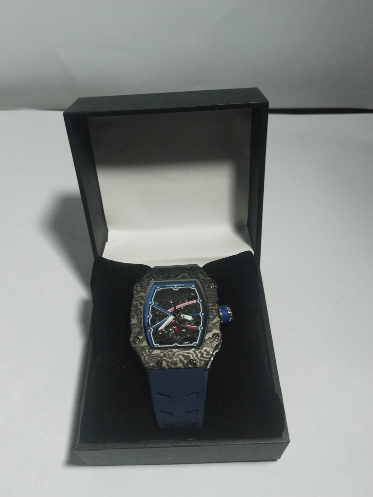RM Skeleton Automatic Watch – Black & Blue
